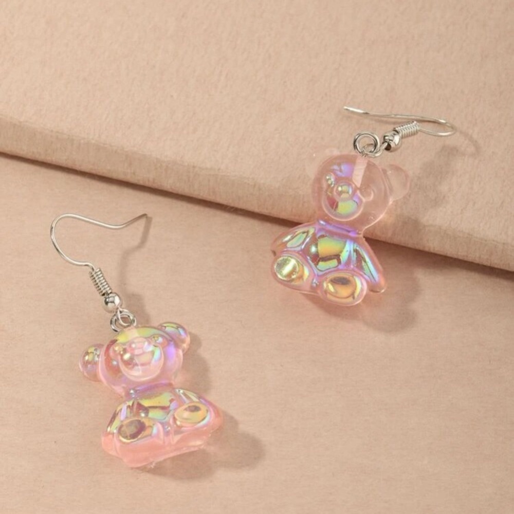 🐻 Adorable yummy gummy teddy bear iridescent dangle 🐻 - Picture 3 of 3